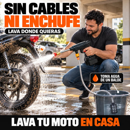 Hidrolavadora Inalámbrica con 2 Baterías + Kit de Herramientas Gratis